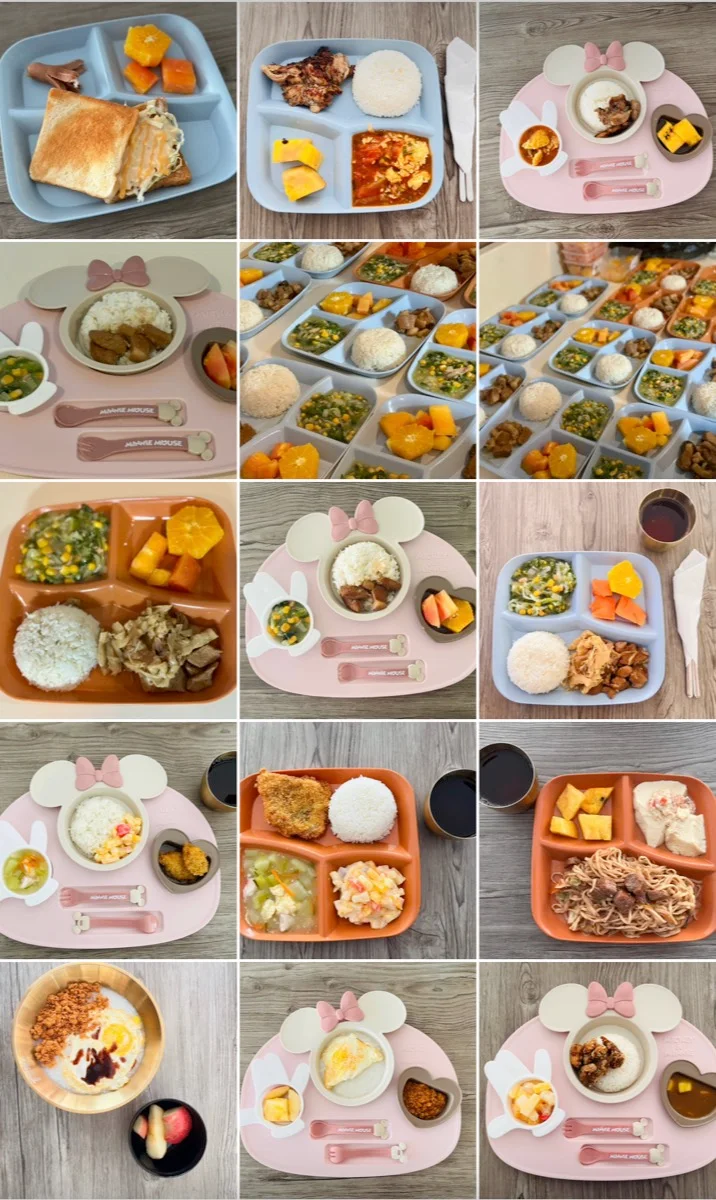 SOP 學員餐點連續紀錄：主菜、湯品、水果與麵食的多日組合
